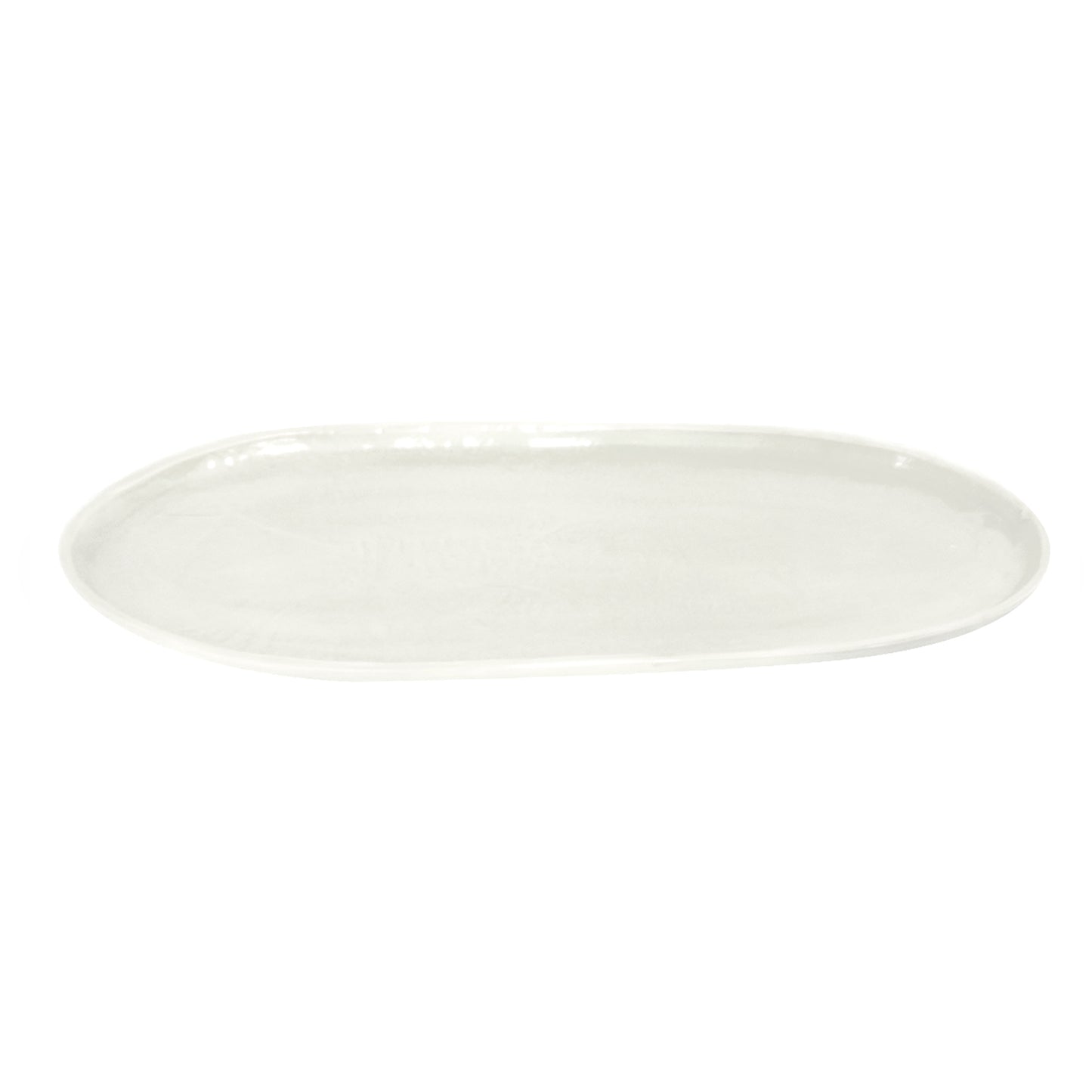 OVAL PLATTER LARGE WHITE GLOSS