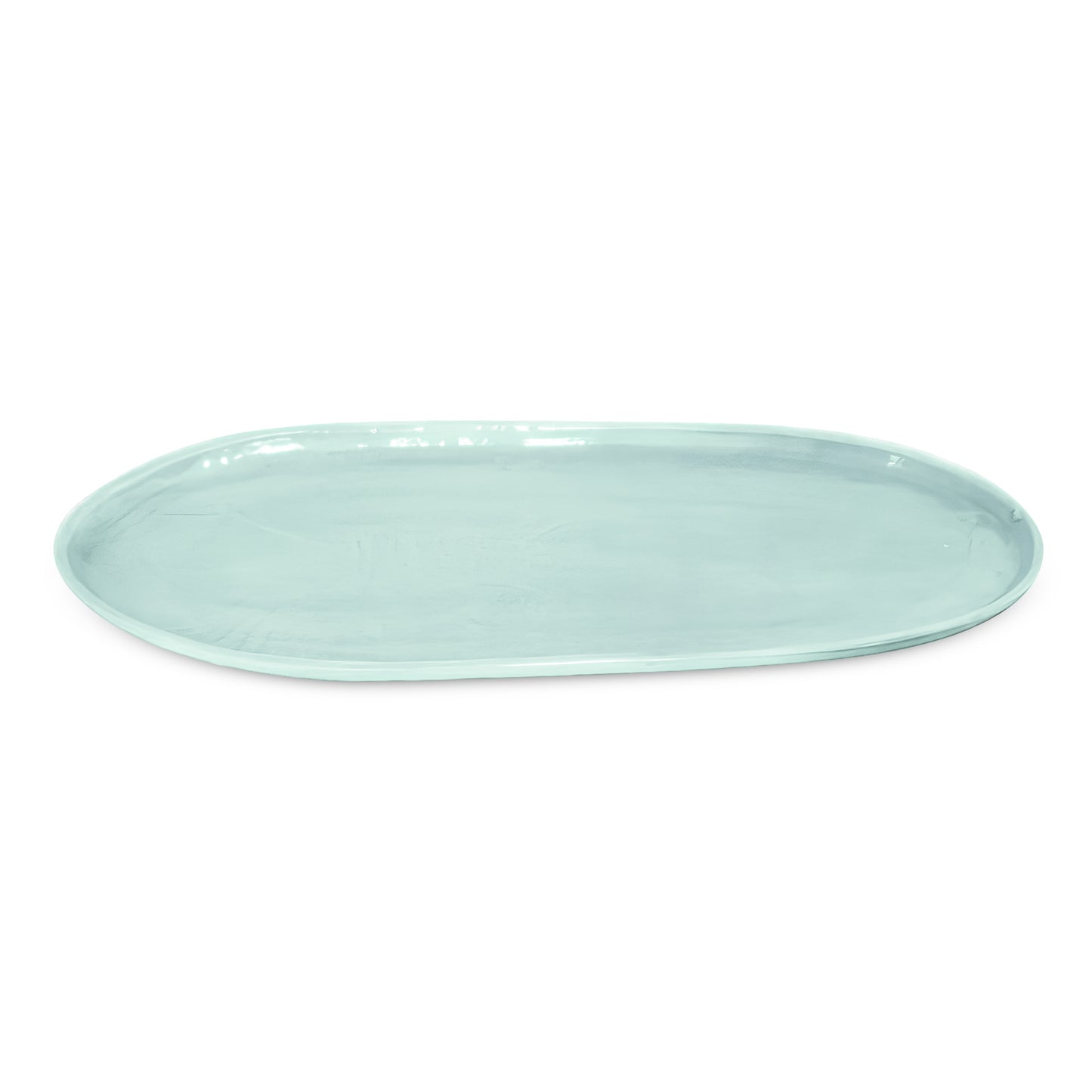 OVAL PLATTER LARGE AQUA