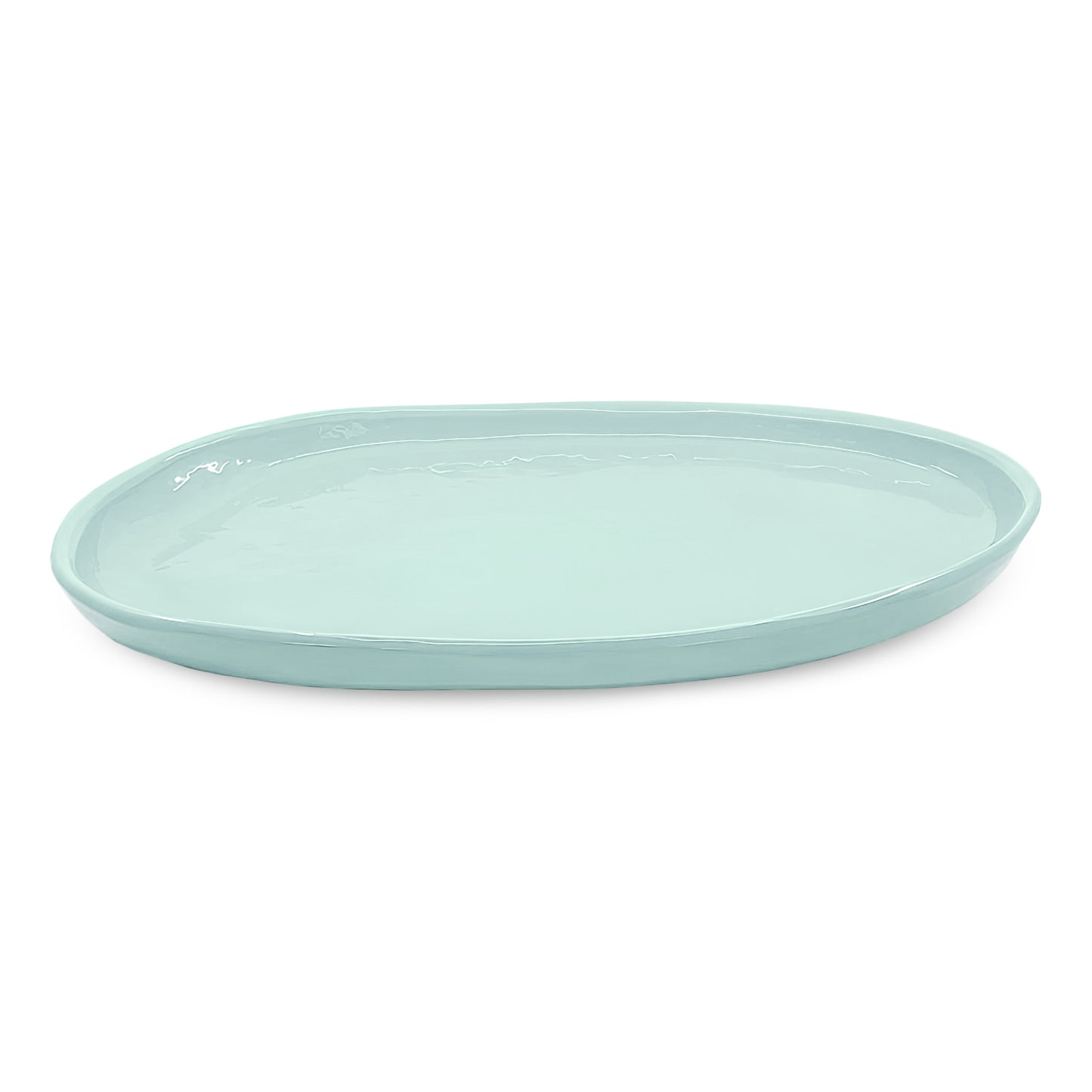 SMALL OVAL PLATTER AQUA