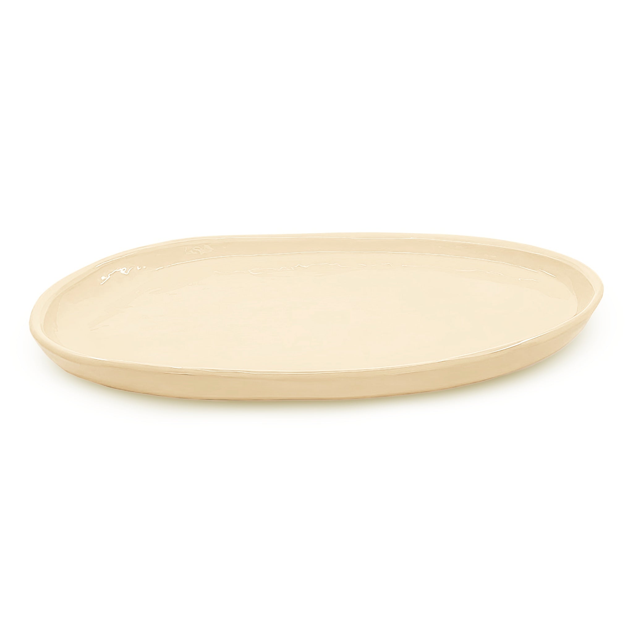 SMALL OVAL PLATTER FRENCH VANILLA