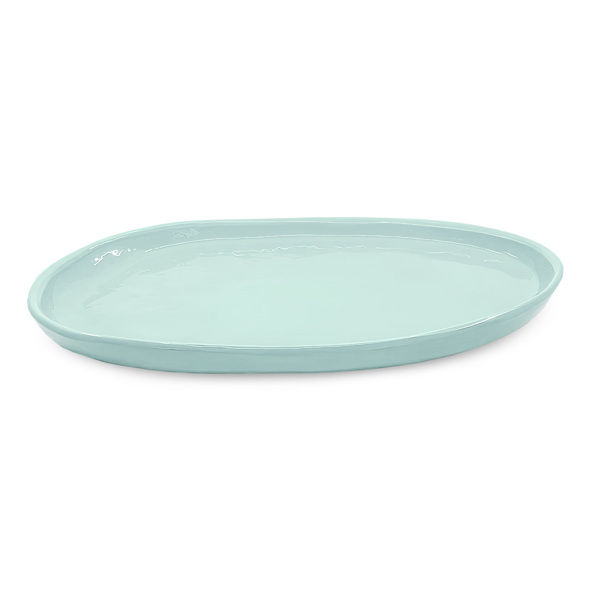 SMALL OVAL PLATTER AQUA