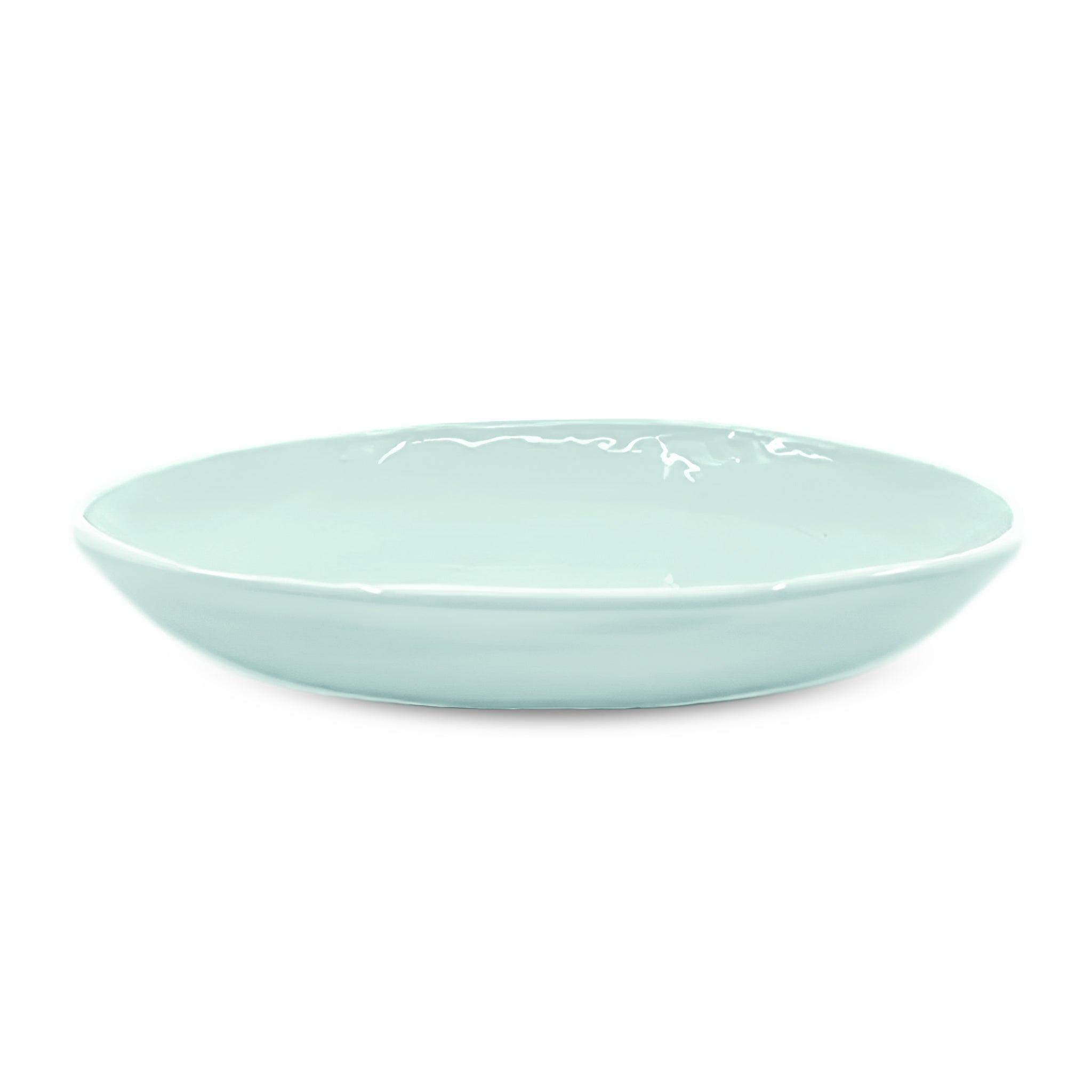 PEASANT PLATE LARGE AQUA